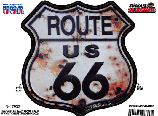 Route 66 Road Sign Sticker