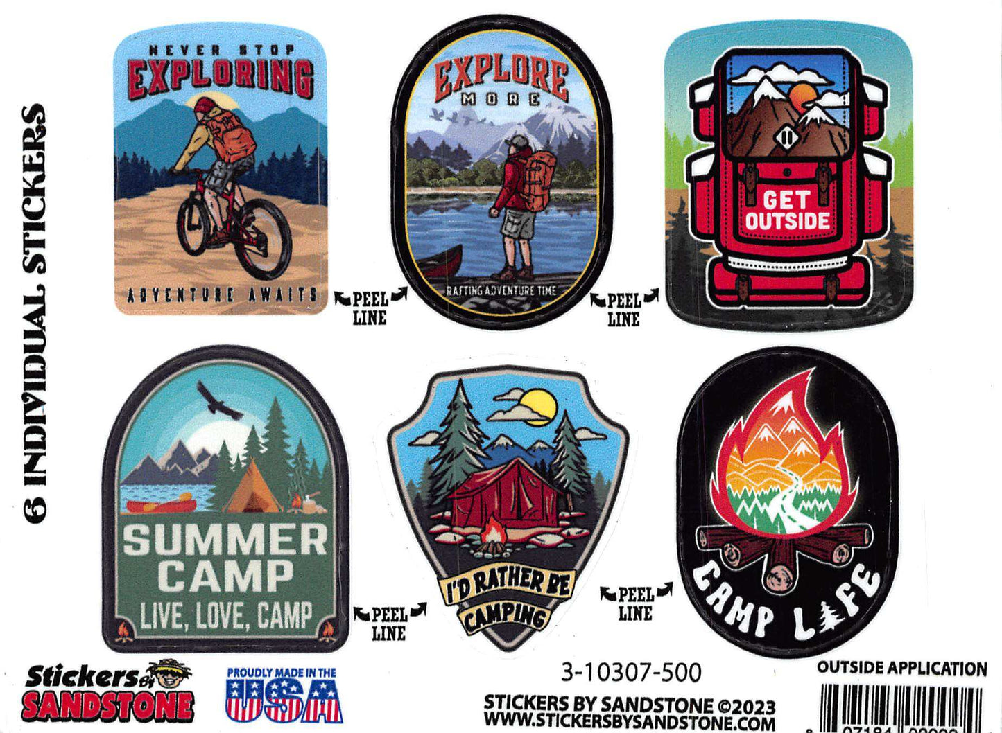 Camp Life Sticker Set