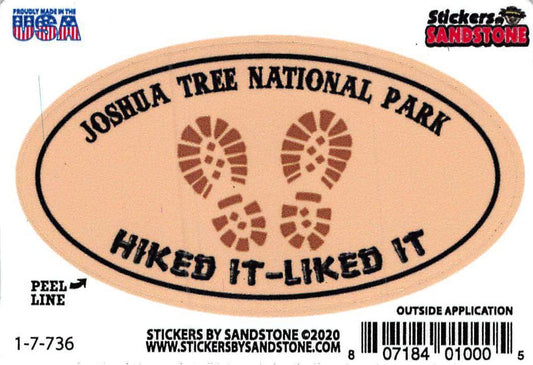 Hiked It Liked It sticker Joshua Tree National Park