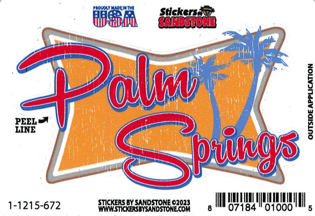 Retro Palm Springs Sign Sticker