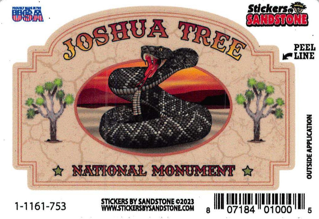 Joshua Tree National Monument Snake Retro Sticker