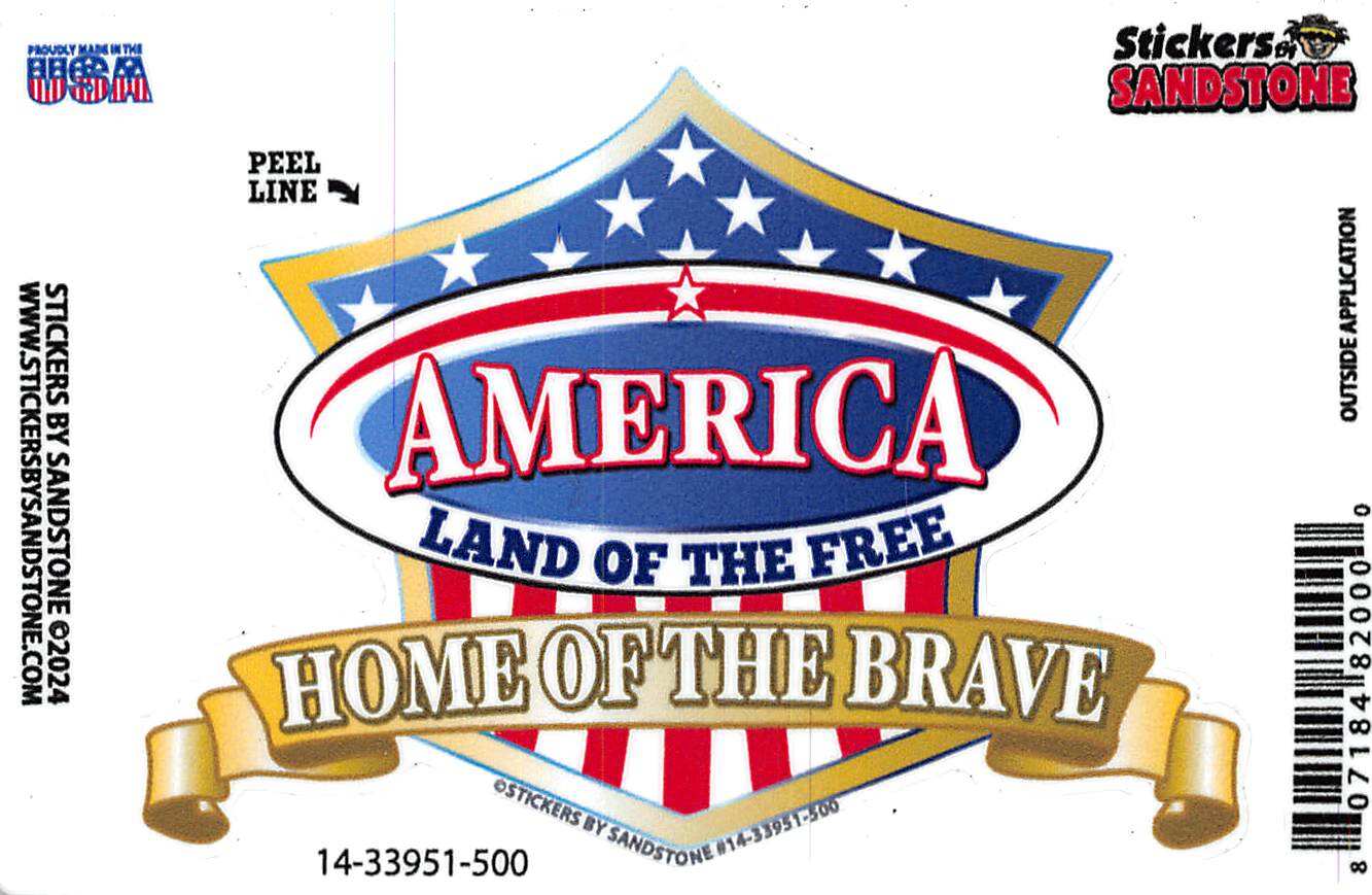 America Land of The Free Sticker