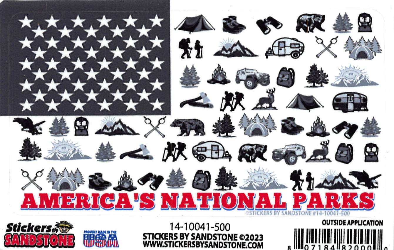 Americas National Parks Sticker Flag