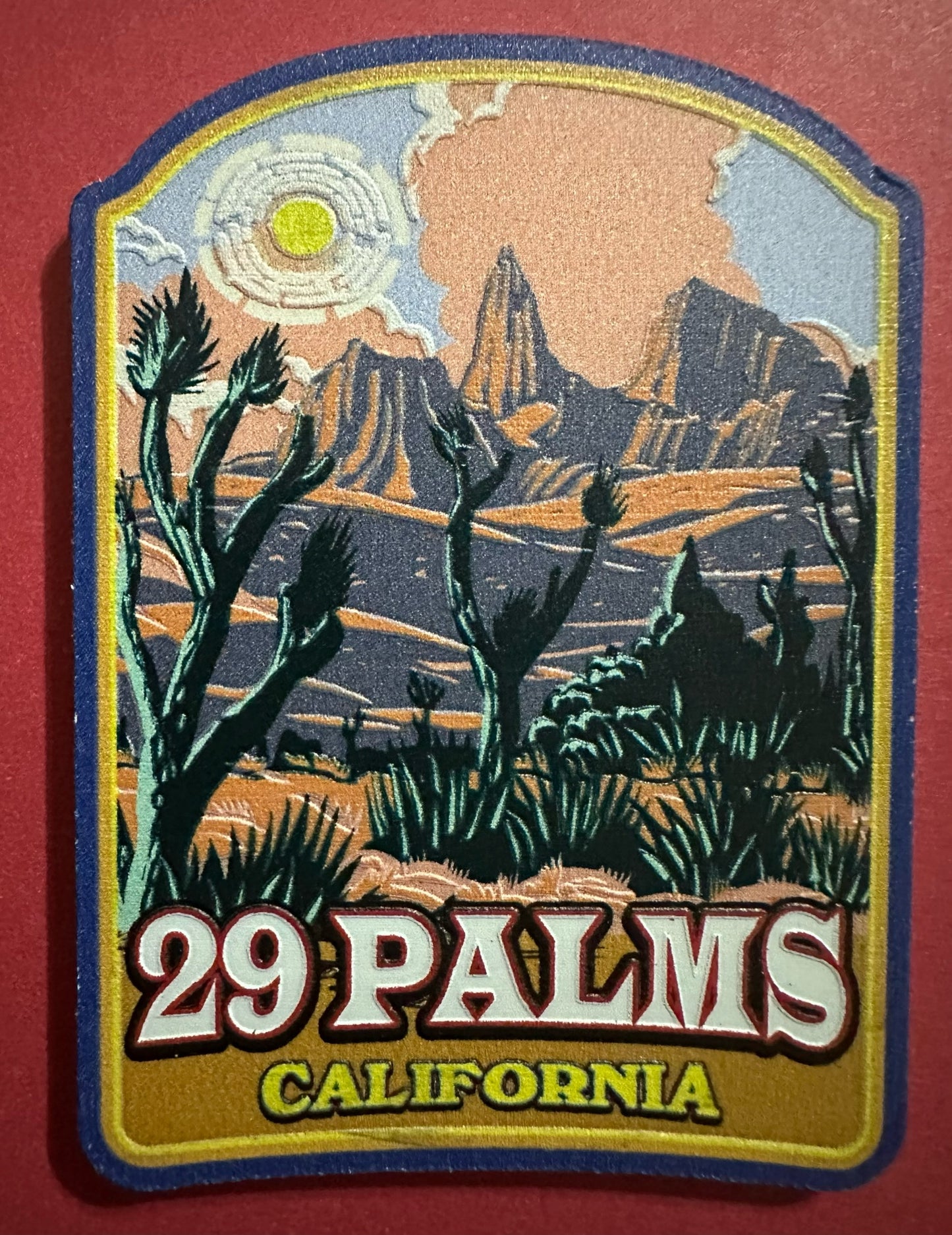 29 Palms Sunset Mountain Magnet