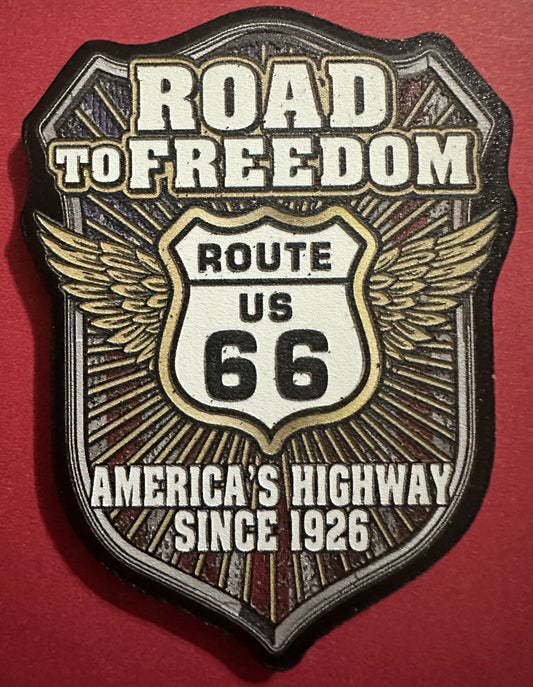 Route 66 Road to Freedom Magnet